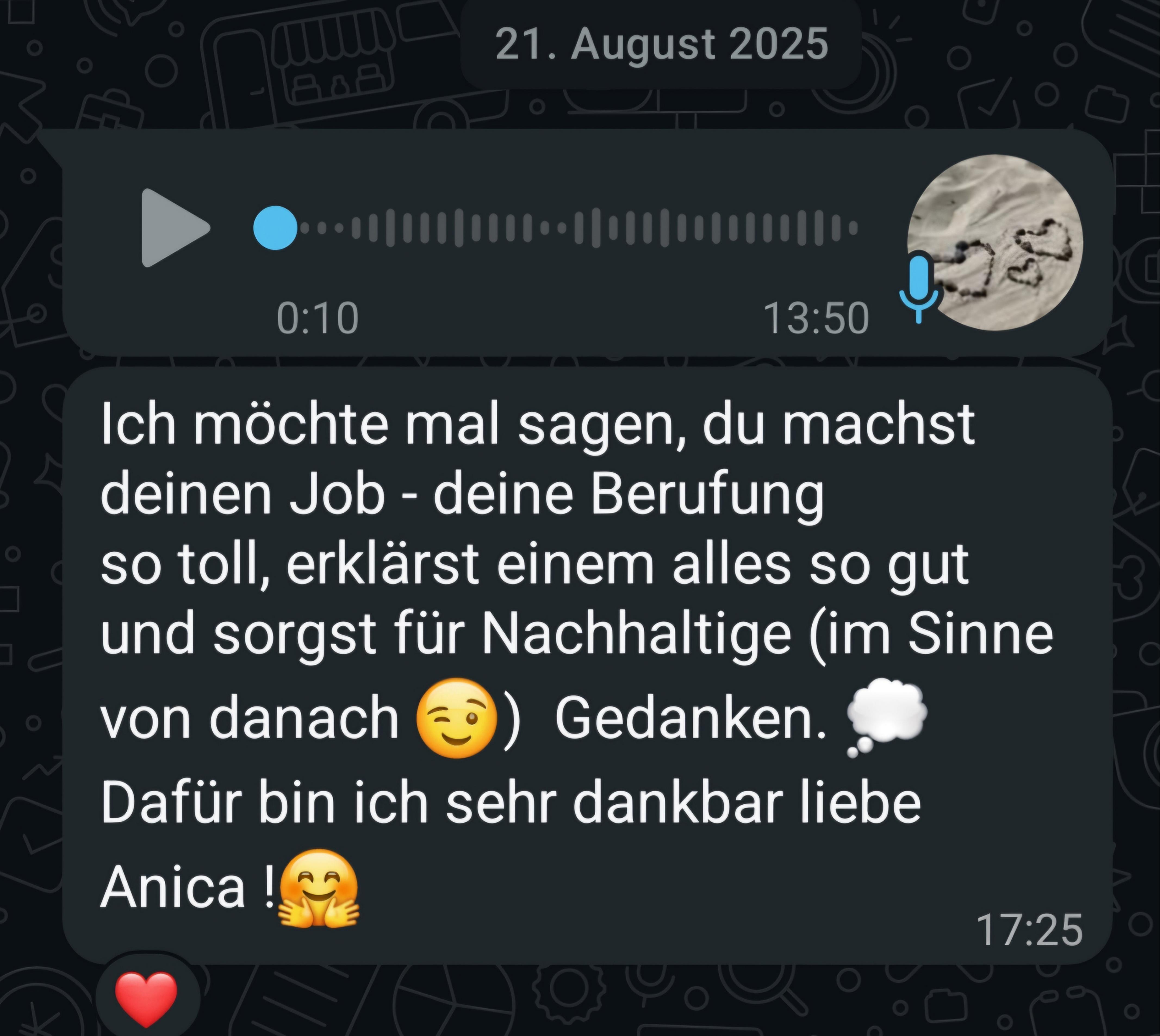 WhatsApp Nachricht