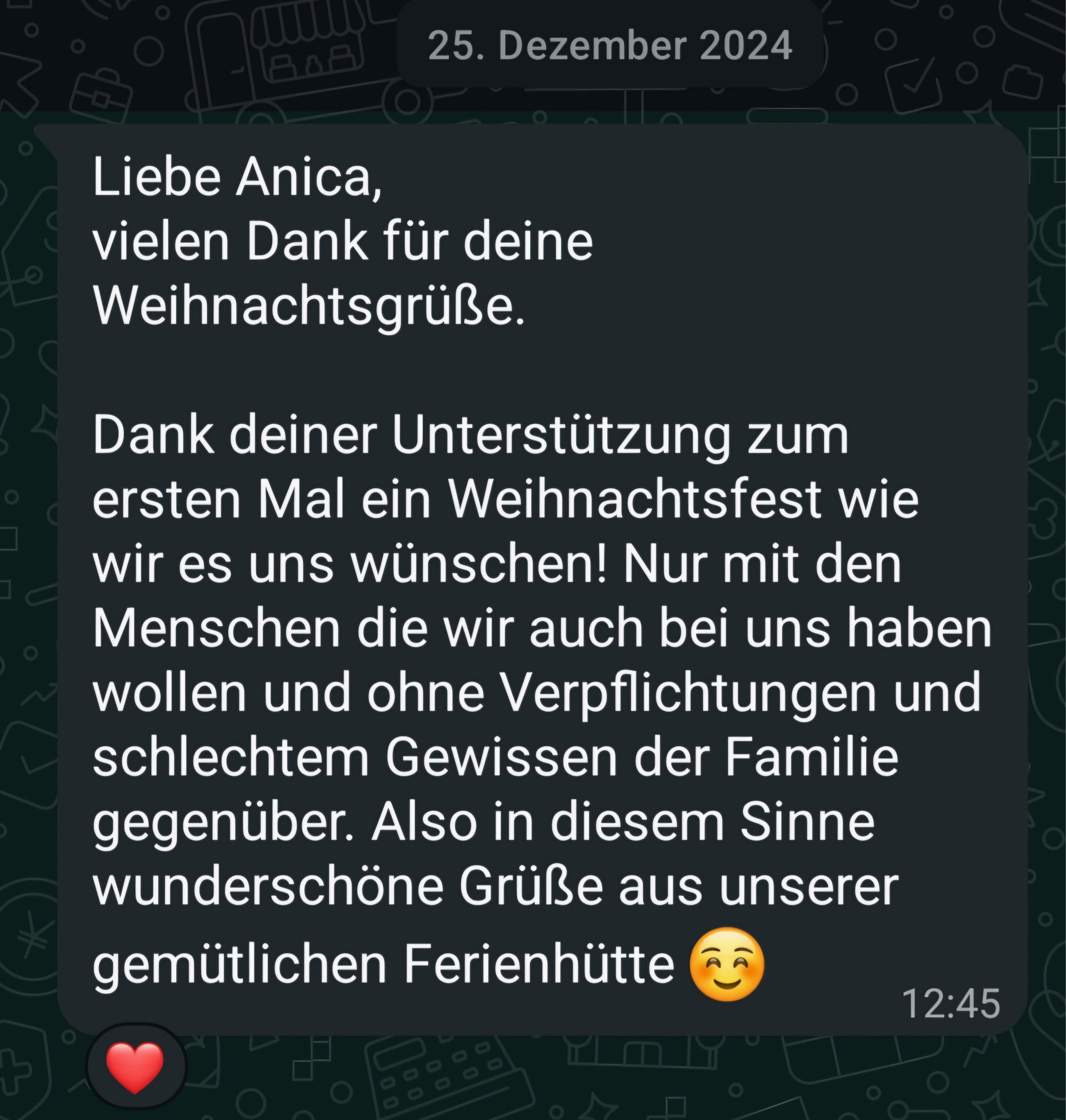 WhatsApp Nachricht